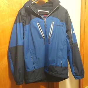 Free Country Medium Blue Hooded Jacket.
